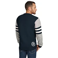 Men's Tommy Hilfiger Navy/Heather Gray Chicago Bears Acrylic Crewneck Pullover Sweatshirt