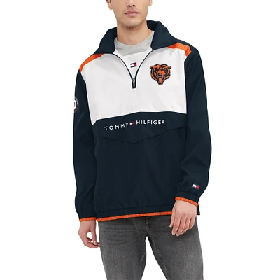 Haut à capuche demi-zip Tommy Hilfiger pour hommes, bleu marine/blanc, Chicago Bears Carter
