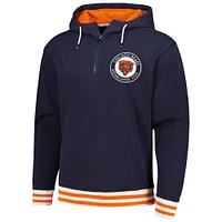 Men's Tommy Hilfiger Navy Chicago Bears Aaron Quarter-Zip Hoodie
