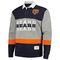 Polo surdimensionné à manches longues de rugby Tommy Hilfiger pour hommes Chicago Bears Connor bleu marine