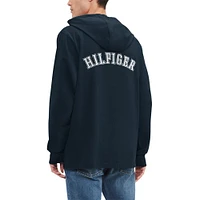Men's Tommy Hilfiger Navy Chicago Bears Morgan Long Sleeve Hoodie T-Shirt