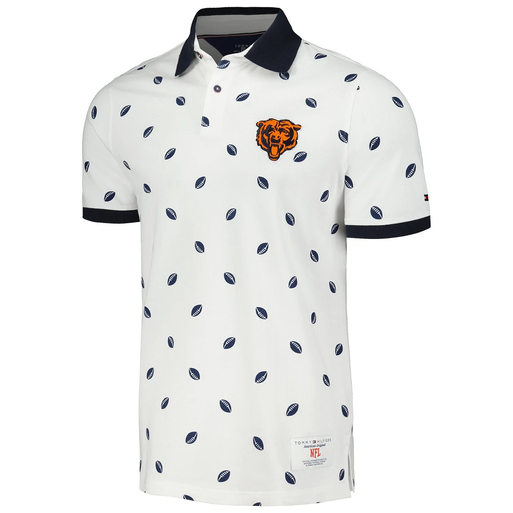Men's Tommy Hilfiger White Chicago Bears Bryce Pique Polo