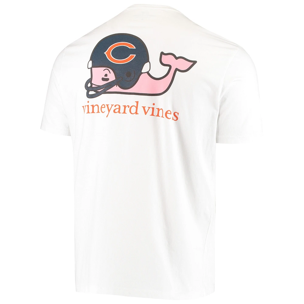 Men's Vineyard Vines White Chicago Bears Big & Tall Helmet T-Shirt