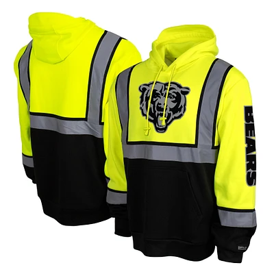 Sweat à capuche jaune haute visibilité pour homme des Chicago Bears