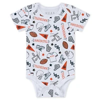 Newborn & Infant WEAR by Erin Andrews Chicago Bears Three-Piece Turn Me Around Bodysuits Pant Set