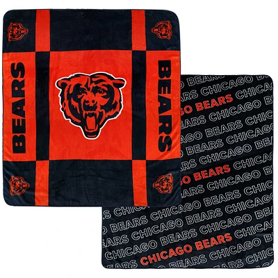 Couverture ultra confortable double face Pegasus Chicago Bears 60" x 70" Reverse Block