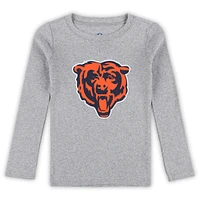Preschool Heather Gray Chicago Bears Long Sleeve T-Shirt and Pants Sleep Set