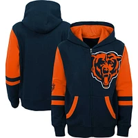 Preschool Navy Chicago Bears Stadium Color Block Full-Zip Hoodie