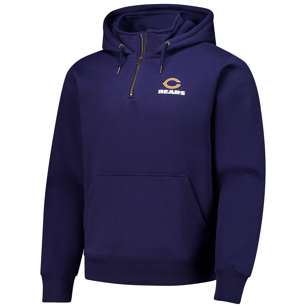 Unisex Dunbrooke  Navy Chicago Bears Defender Quarter-Zip Hoodie