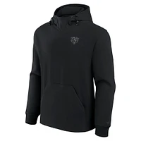 Unisex Fanatics Black Chicago Bears Front Office Tonal Tri-Blend Pullover Hoodie