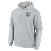 Unisex Fanatics  Gray Chicago Bears Sleek Elements Pullover Hoodie