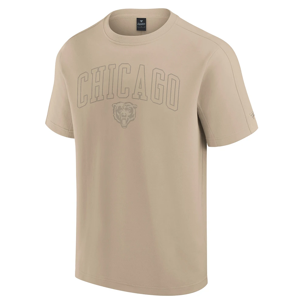 Unisex Fanatics Khaki Chicago Bears Elements Heavyweight Tri-Blend T-Shirt