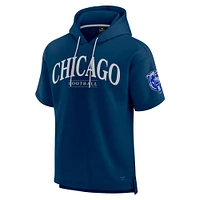 Unisex Fanatics  Navy Chicago Bears Elements Ready Short Sleeve Pullover Hoodie