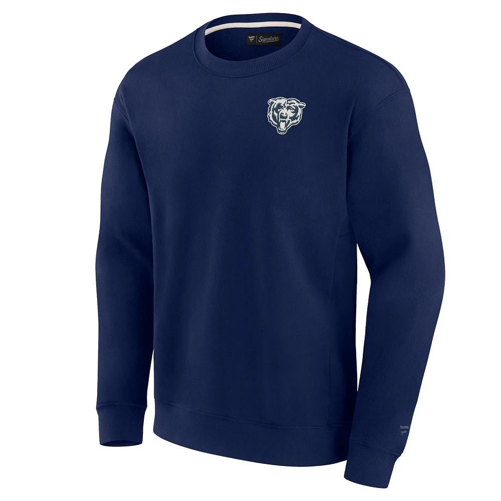 Unisex Fanatics Navy Chicago Bears Elements Super Soft Pullover Sweatshirt