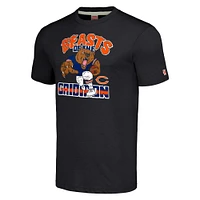 Unisex Homage  Charcoal Chicago Bears Monsters of the Gridiron Halloween Tri-Blend T-Shirt