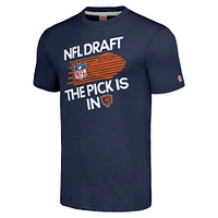 Unisex Homage Heather Navy Chicago Bears 2024 Team Draft Tri-Blend T-Shirt