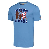 Unisex Homage Light Blue Chicago Bears Holiday Tri-Blend T-Shirt