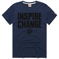 Unisex Homage Navy Chicago Bears 2024 Inspire Change Tri-Blend T-Shirt