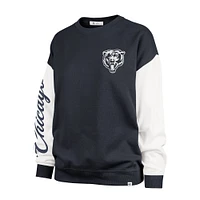 Women's '47  Navy Chicago Bears Double Header Rise Andie Pullover Sweatshirt