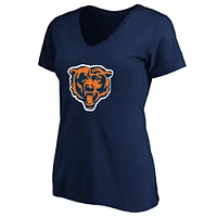 Women's Caleb Williams Navy Chicago Bears Plus Fair Catch Name & Number Scoop Neck T-Shirt