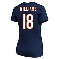 Women's Caleb Williams Navy Chicago Bears Plus Fair Catch Name & Number Scoop Neck T-Shirt