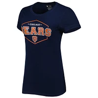 Women's Concepts Sport Navy/Orange Chicago Bears Badge T-Shirt & Pants Sleep Set