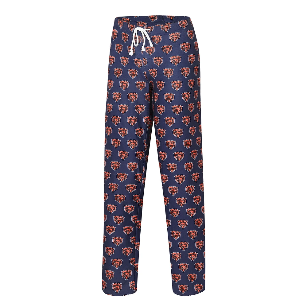 Women's Concepts Sport Navy Chicago Bears Gauge Allover Print Sleep Pants