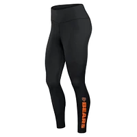 Women's Fanatics Black Chicago Bears Wordmark Stacked Leggings