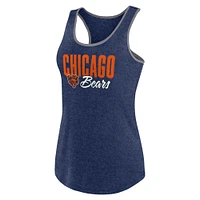 Women's Fanatics Heather Navy Chicago Bears Plus Fuel Tank Top