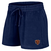 Women's Fanatics Navy Chicago Bears Start to Finish T-Shirt & Shorts Combo Pack