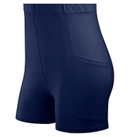 Women's Fanatics Navy Chicago Bears Studio Boost Athletic Half-Zip Dress
