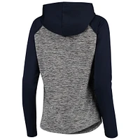 Women's G-III 4Her by Carl Banks Heathered Gray/Navy Chicago Bears Championship Ring Pullover Hoodie