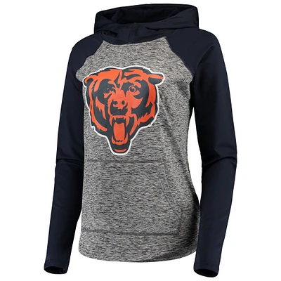Sweat à capuche pour femme G-III 4Her by Carl Banks Heathered Grey/Navy Chicago Bears Championship Ring