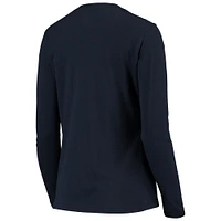 Women's G-III 4Her by Carl Banks Navy Chicago Bears Post Season Long Sleeve V-Neck T-Shirt