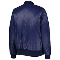 Women's G-III 4Her by Carl Banks Oatmeal/Navy Chicago Bears Switchback Reversible Full-Zip Jacket
