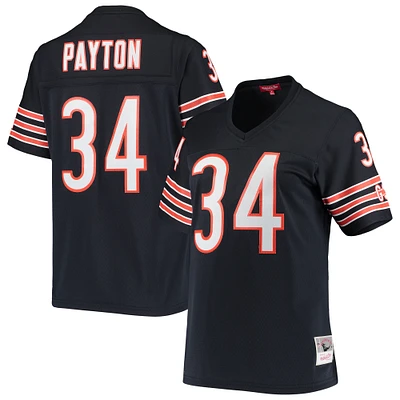 Maillot pour femme Mitchell & Ness Walter Payton bleu marine Chicago Bears 1985 Legacy Replica