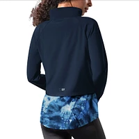 Women's MSX by Michael Strahan Navy Chicago Bears Grace Raglan Full-Zip Running Jacket