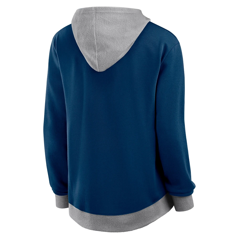 Women's  Navy Chicago Bears Hit It French Terry Full-Zip Hoodie