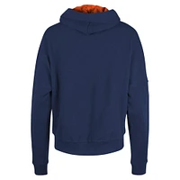 Women's New Era Navy Chicago Bears Boxy Pullover Hoodie