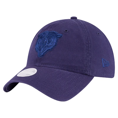 Casquette ajustable 9TWENTY Chicago Bears bleu marine New Era pour femme