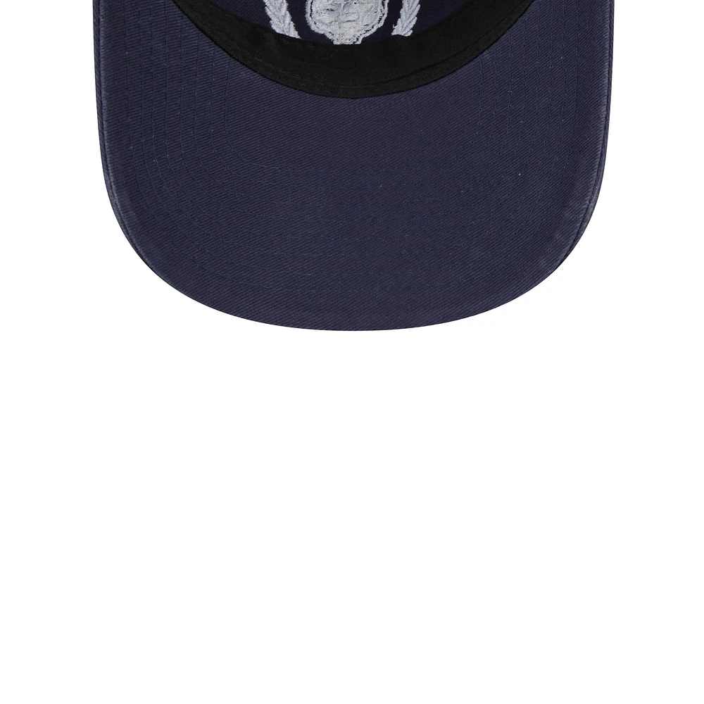 Casquette réglable bleu marine Chicago Bears Leaves 9TWENTY pour femmes