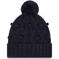 Women's New Era Navy Chicago Bears Toasty Cuffed Pom Knit - Hat
