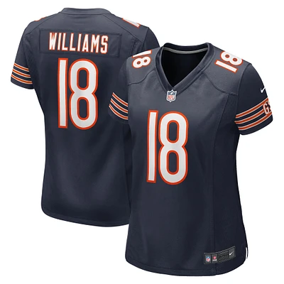 Maillot de jeu Nike Caleb Williams bleu marine des Chicago Bears pour femme