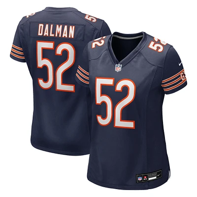 Maillot Nike Drew Dalman bleu marine pour femme des Chicago Bears