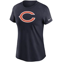 Women's Nike Navy Chicago Bears Logo Essential T-Shirt