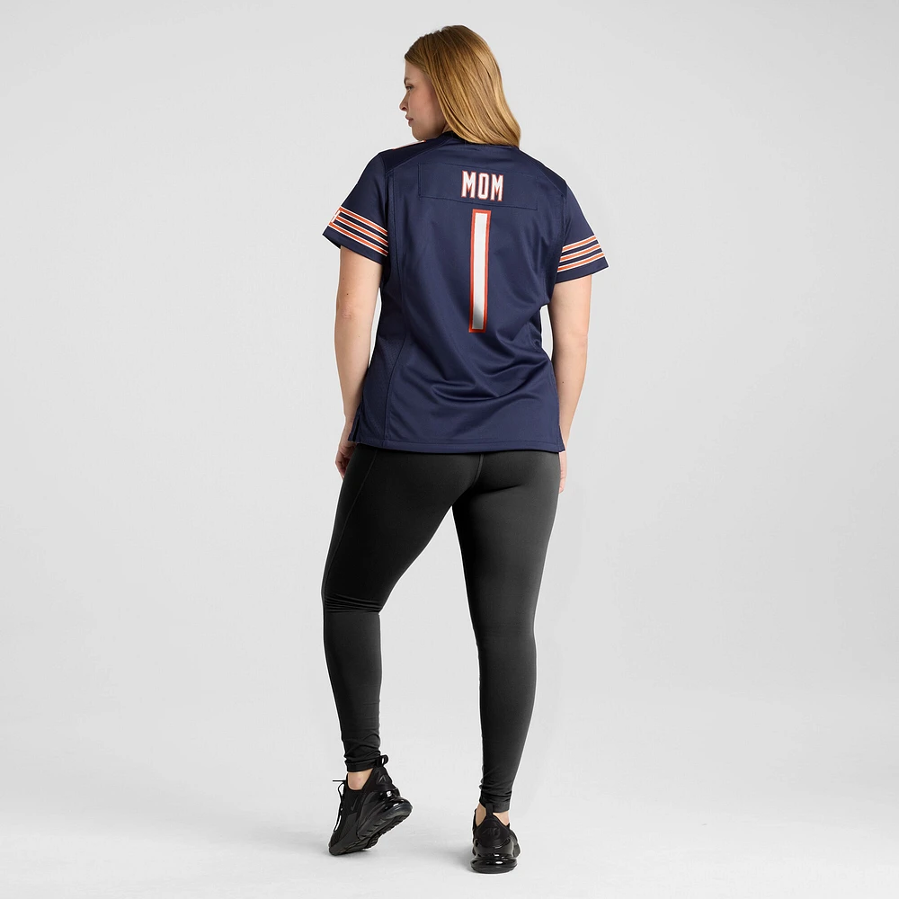 Women's Nike Number 1 Mom Navy Chicago Bears Game Jersey