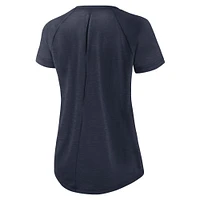 T-shirt léger à la mode Nike pour femmes, blanc/heather écarlate, Chicago Bears, fente arrière
