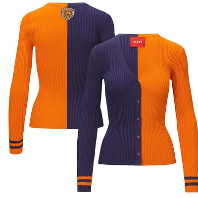 Pull cargo STAUD pour femmes, marine/orange, Chicago Bears