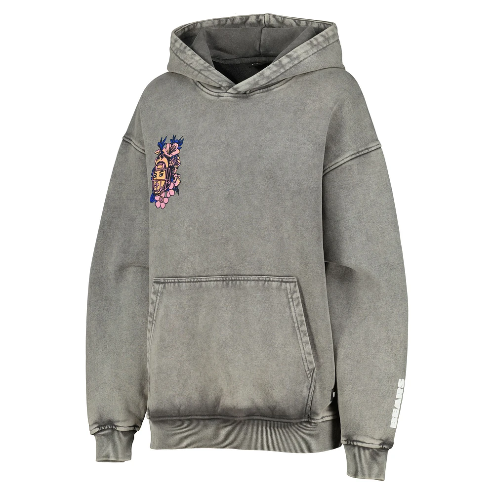 Sweat à capuche gris The Wild Collective pour femmes Chicago Bears x Ellen Ma 2024 Collection Mois de l'histoire