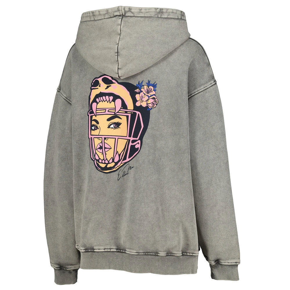 Sweat à capuche gris The Wild Collective pour femmes Chicago Bears x Ellen Ma 2024 Collection Mois de l'histoire